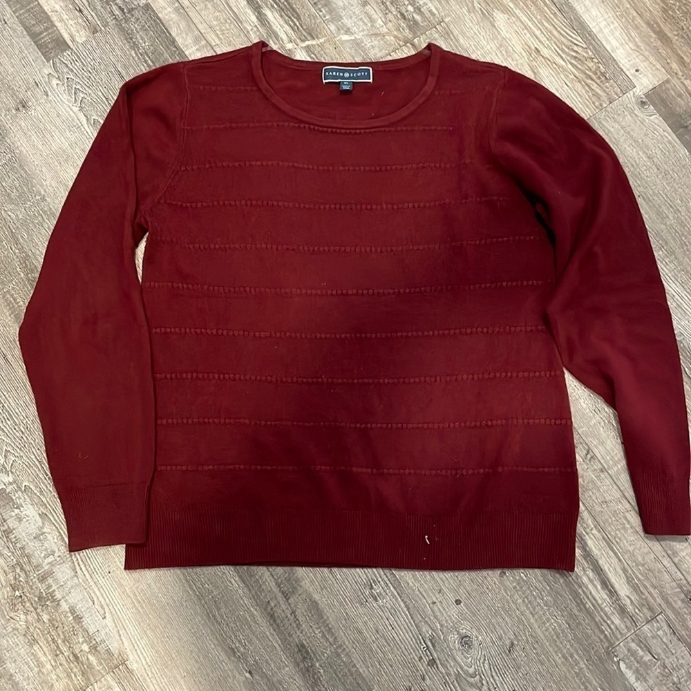 VGC Women’s Karen Scott Burgundy sweater.  Size XL